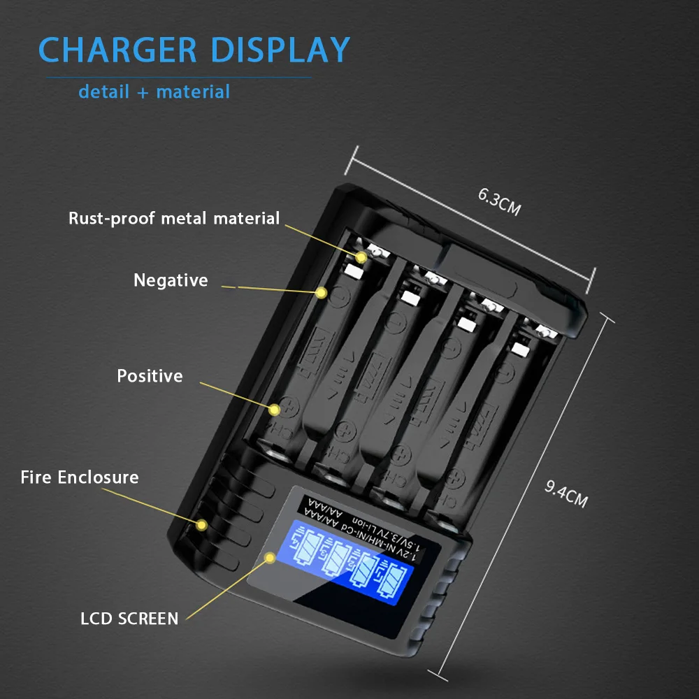 Akumulator litowo-jonowy 1,5 V AA 3400 mWh 1,5 V aa do termometru Akumulator AA 1,5 V Akumulator AA