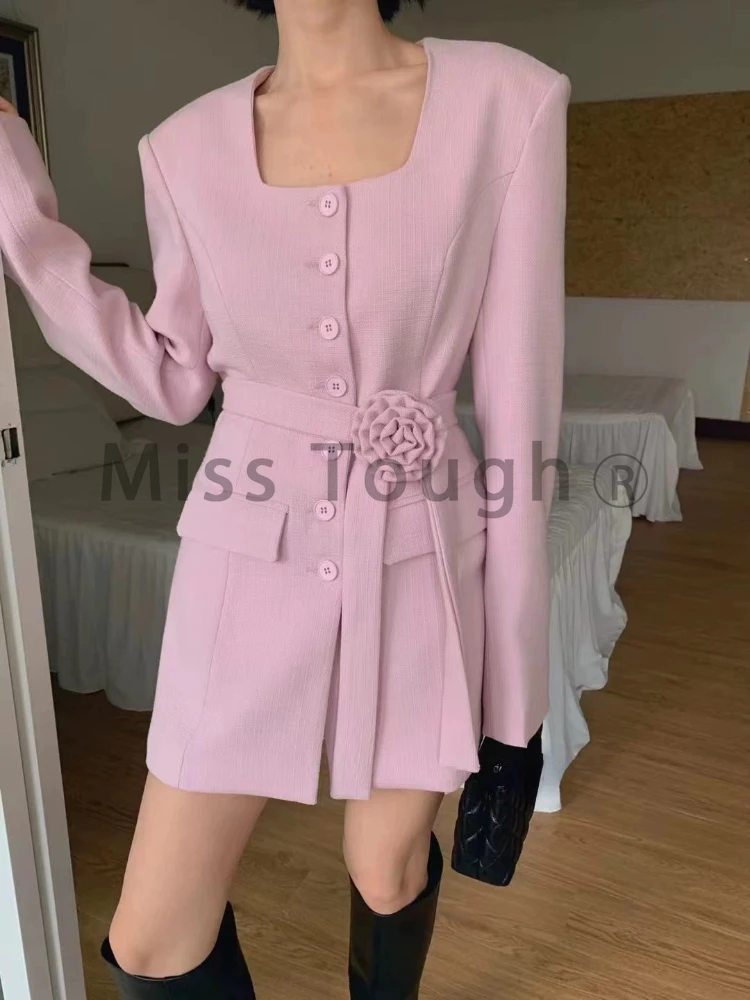 Autumn Keroan Chic Elegant Dress Women New Design Retro Harajuku Aesthetic Coat Dresses Fashion Y2k Style Vintage Clothing 2024