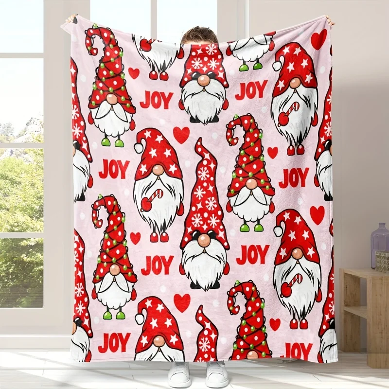 Red Buffalo Plaid Patchwork Snowman Rabbit Winter Christmas Flannel Blanket,Farmhouse Patchwork Snowman Blanket for Holiday