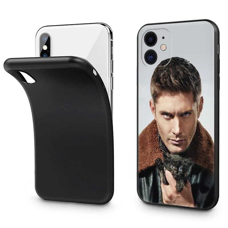 Silicone Black Phone Cases for iphone 16 Pro Max 7 8 14 15 Plus SE XR 11 12 13 Mini 15Pro Sam Supernatural Soft Cover image 5