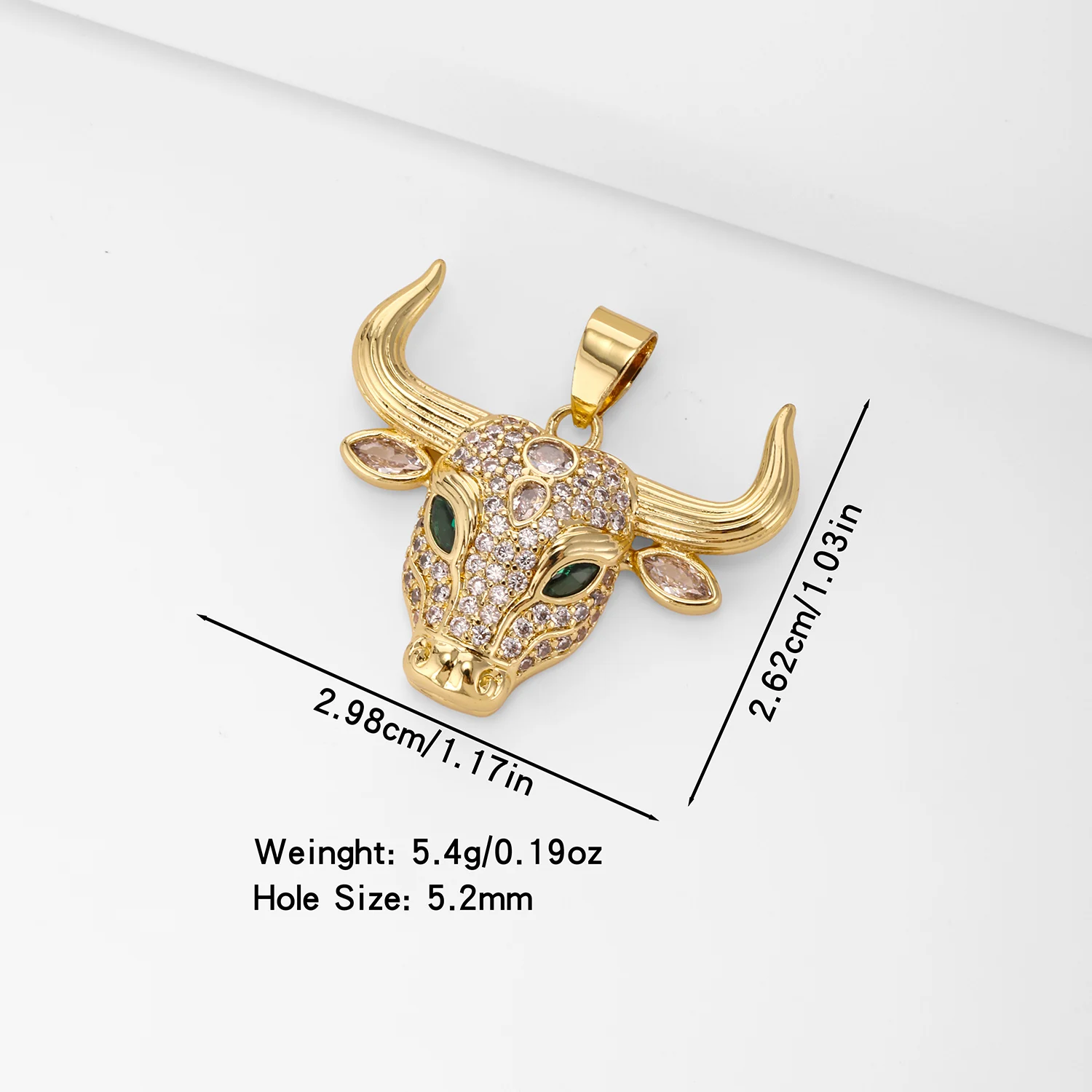 Fully Crystal Animal 5 Styles Ox head Pendant High Quality Copper Women Jewerly Dinner Party For Birthday Gifts Campus Students