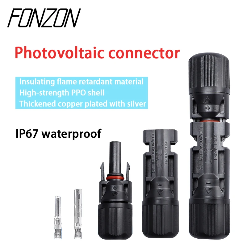 

1pcs JYFT Solar Panel Cable Connectors Female connector IP67 Waterproof solar module Photovoltaic panel connector 30A 35A 1000V