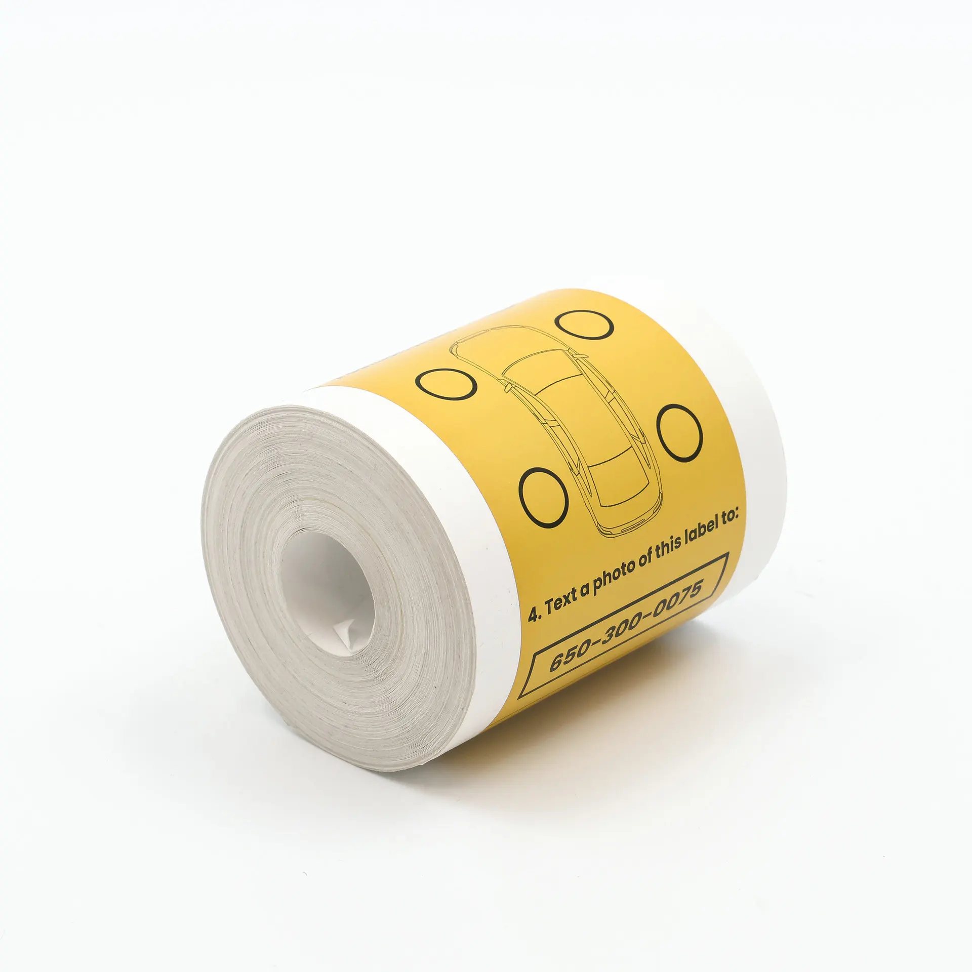 Maßgefertigte Gelbe PVC-Warnaufkleber für den Außenbereich, Bedruckte Personalisierte Design-Etiketten mit Glänzender Oberfläche und Klebstoff – Detail 4