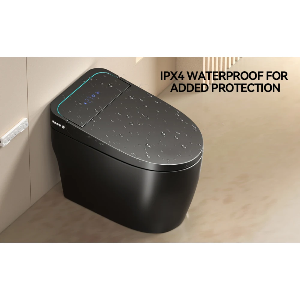 Unique Smart Toile, One Piece Toilet with Bidet Built In,Intelligent Toilet Auto Open/Close Seat. Bidet toilet with Dryer and Warm Water.Gray