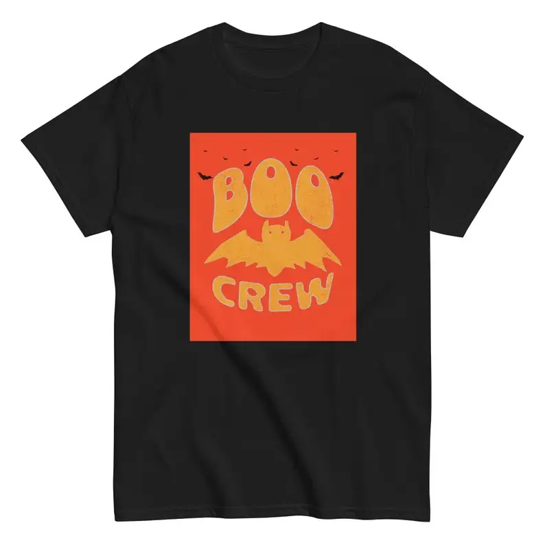 Boo Crew Halloween Unisex Cotton Fall Season Party Graphic Design Multicolor Pumpkin day T Shirt