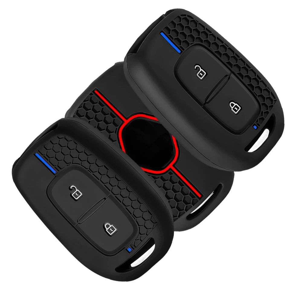 

2 Button Silicone Key Ring Case Cover Shell Holder For Renault Clio Modus Clio Dacia Sandero Logan Duster Dokker 2021 2020 2019
