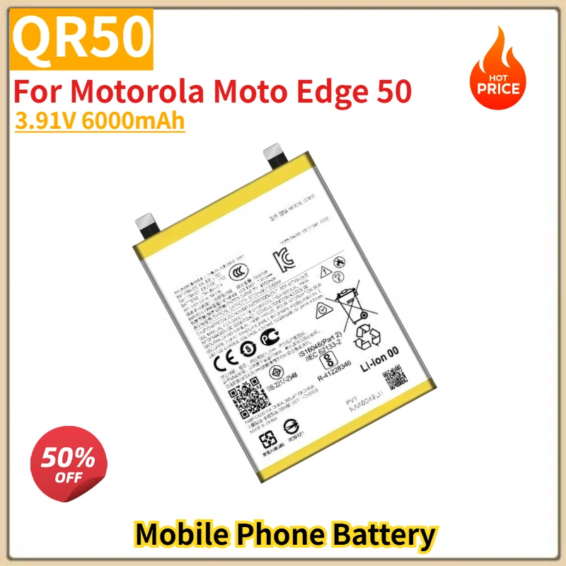 

QR50 High Capacity Phone Battery 3.91V 6000mAh for Motorola Moto Edge 50 Brand New High Quality Replacement Battery