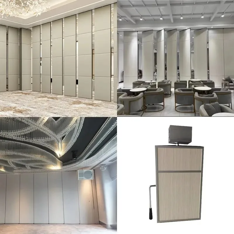 Electric Movable Sliding Wall Residential Indoor MDF Foldable Partition Hotel Ballroom Room Partition Partition