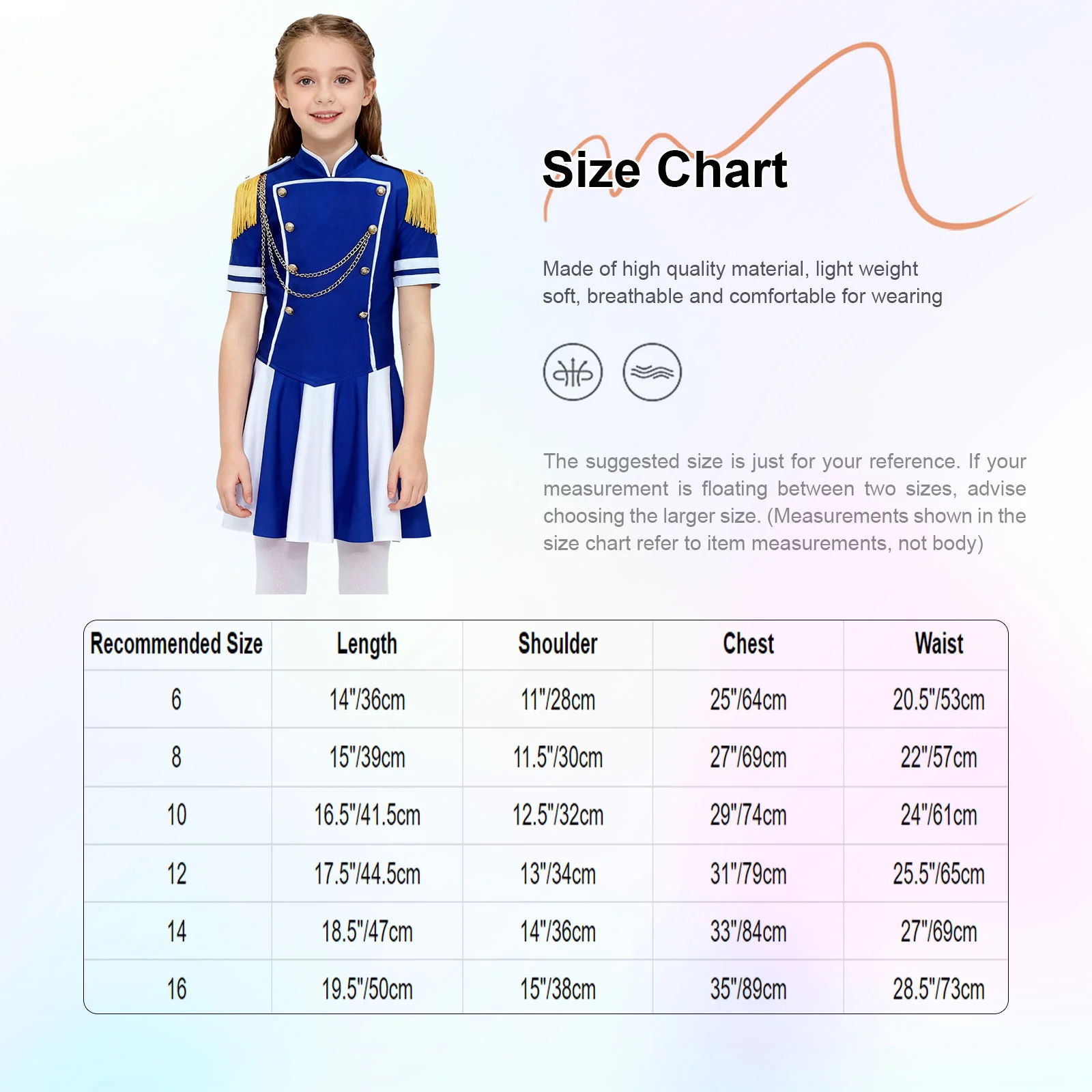 Costume de majorette de tambour pour filles, 3 pièces, uniforme d'équipe de groupe de marche, haut à manches courtes, jupe, ensemble de chapeaux pour Halloween, carnaval, fête Cosplay