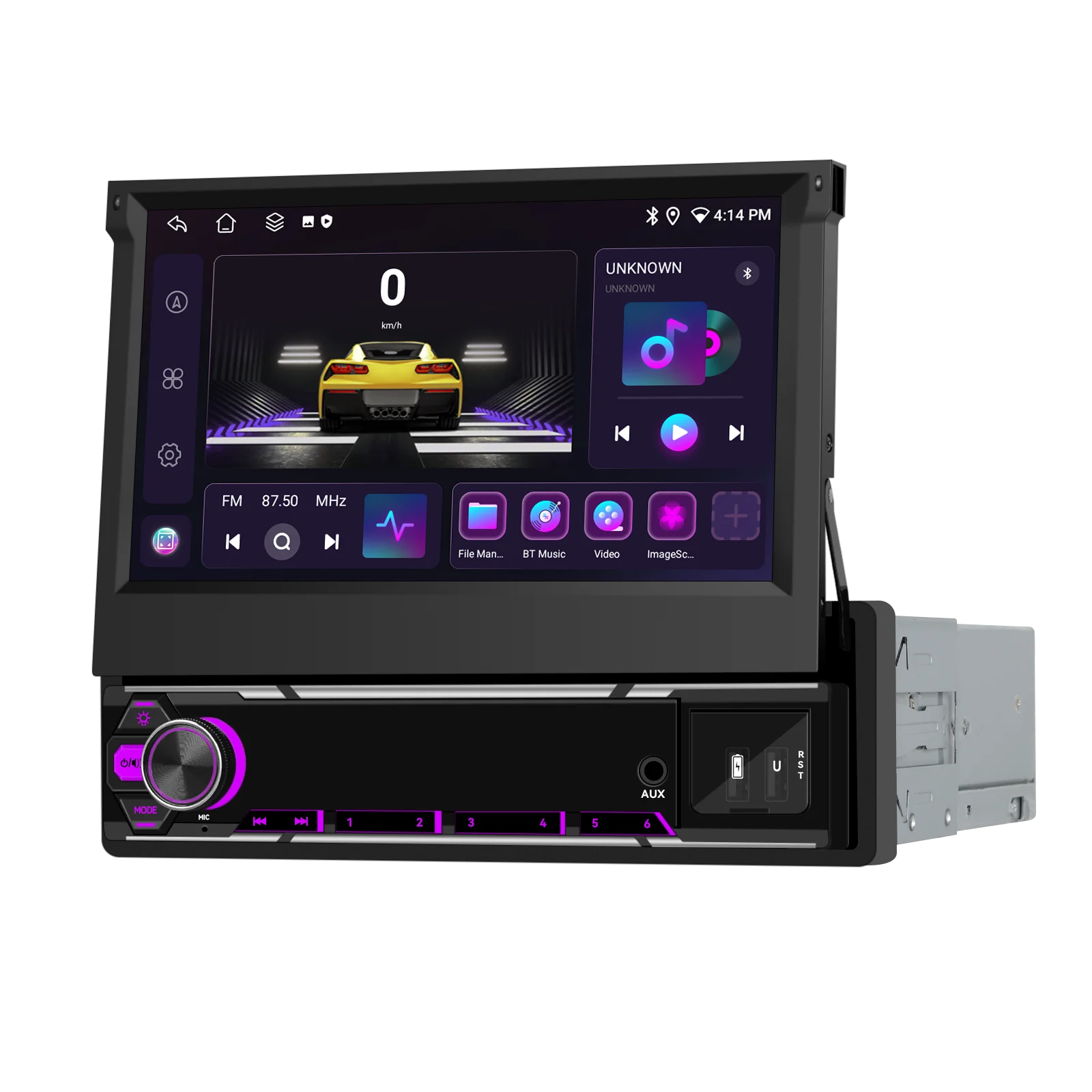 Podofo Draadloze Carplay 6 + 128G Autoradio Android Auto GPS Navigatie DSP Auto Multimedia Speler WIFI FM RDS AI Voice BT Autoradio