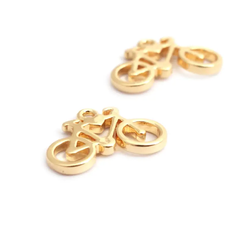 18K Gold Color Airplane Bicycle Tower Windmill Charms Pendants High Quality Diy Jewelry Making Necklace Earrings Accessories