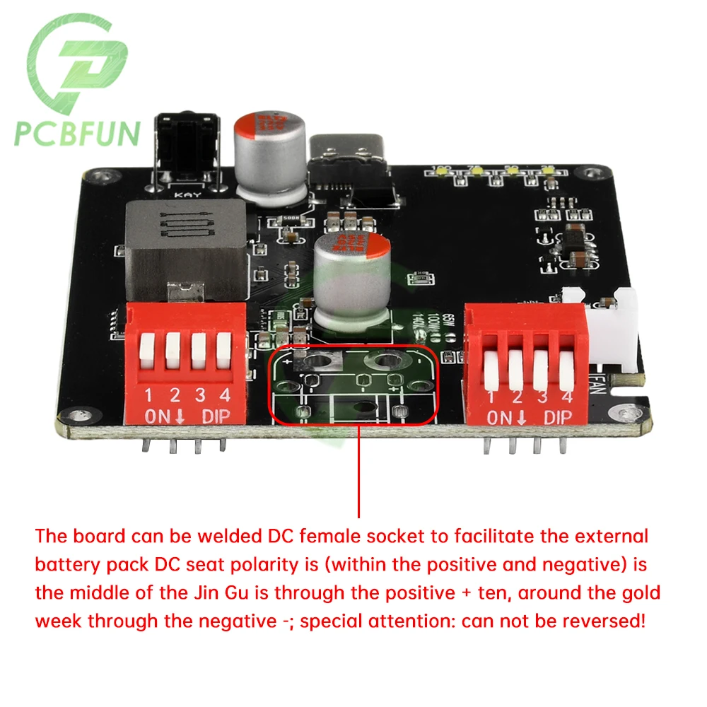 2-6S 140W Bidirectional Fast Charger Module High Power Lift Voltage Li-Ion Battery Charger Board IP2366 Auto Temperature Control