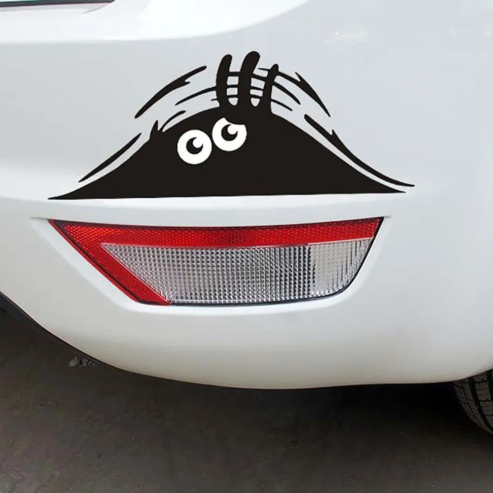 Car Stickers Funny Peeking Monster For Renault Megane 2 Captur Mitsubishi ASX Jeep Wrangler Peugeot 207 508 Accessories