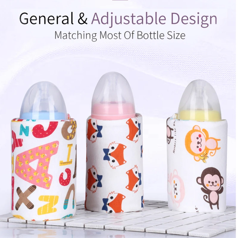 Calentador de botellas con USB, funda calefactora portátil de temperatura constante de 40 ℃, aislamiento térmico de leche, botella de alimentación, bolsa de calentamiento de bebidas