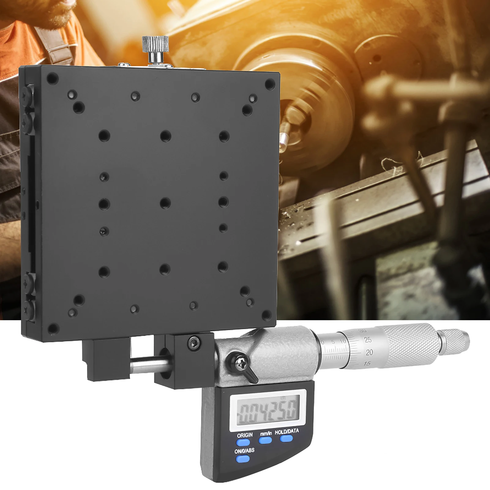 Micrómetro de etapa de traducción lineal SEMX100-AS, micrómetro de escenario con pantalla Digital de 100x100mm y 0,001mm