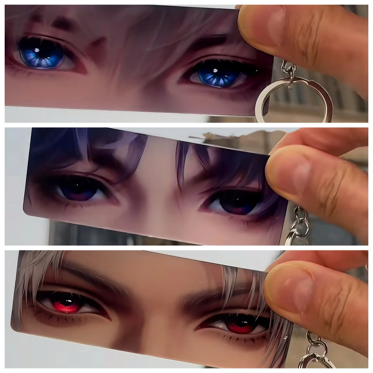 Game Love and Deepspace Xavier Zayne Rafayel Sylus Caleb Transparent Eye Keychain Acrylic Transparent Card Pendant Gifts Toys