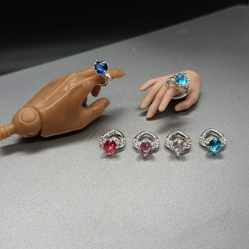 1/6 مقياس مجوهرات صغيرة الحب الزركون خاتم أنثى الجندي ملحق نموذج ل 12 ''Ph Tbl عمل أرقام الجسم ديكور #2