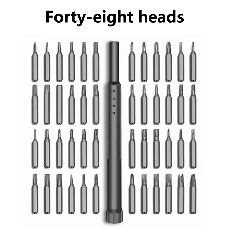 48-Piece Set Disassemble Screwdriver Multi-Combination Computer Mobile Phone Parts Accessories Screw Precision Screwdriver Set