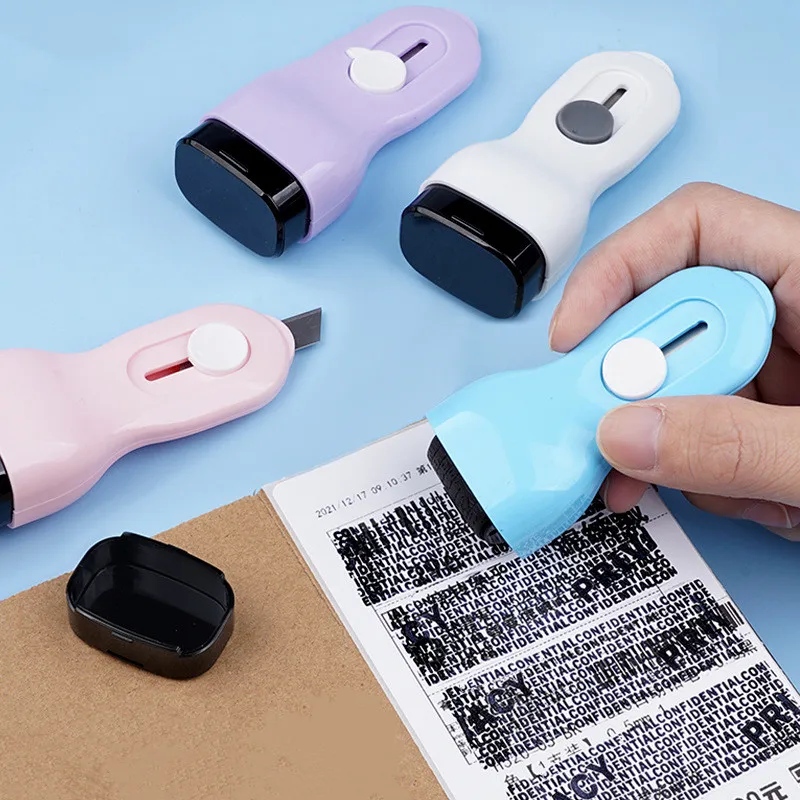 רב-פונקציה חותמת רולר נגד גניבת הגנה מזהה חותם למרוח פרטיות אקספרס סכין למרוח חותמת בטוח בית משרד ספקי