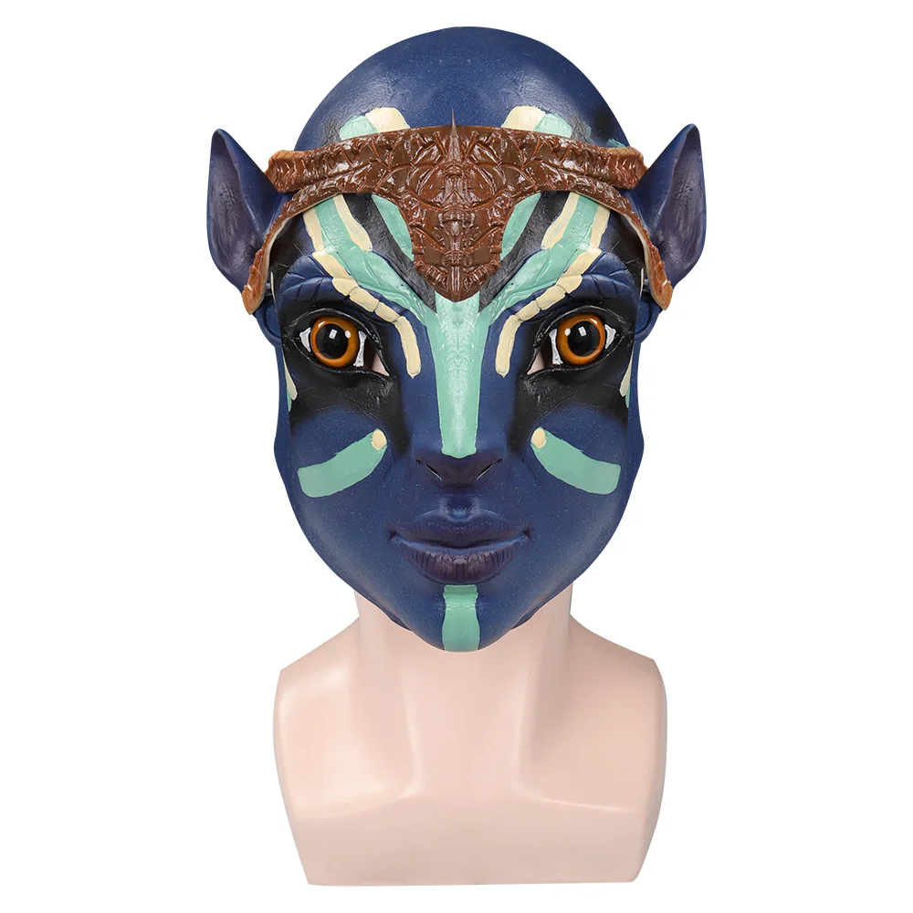 Avatar Mask Neytiri Jake Sully Cosplay Tail Tattoo Sticker Women Men Roleplay Costume Accessories Halloween Carnival Props