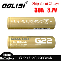 Original Golisi G22 18650 Rechargeable Battery 2200mah 3.7V 30A MAX Power 18650 Li-ion Cell for Toys