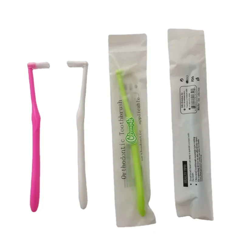 1Pcs Orthodontic Toothbrush Interdental Tooth Brush Small Head Soft Hair Correction Teeth Braces Dental Floss Oral Tooth Care