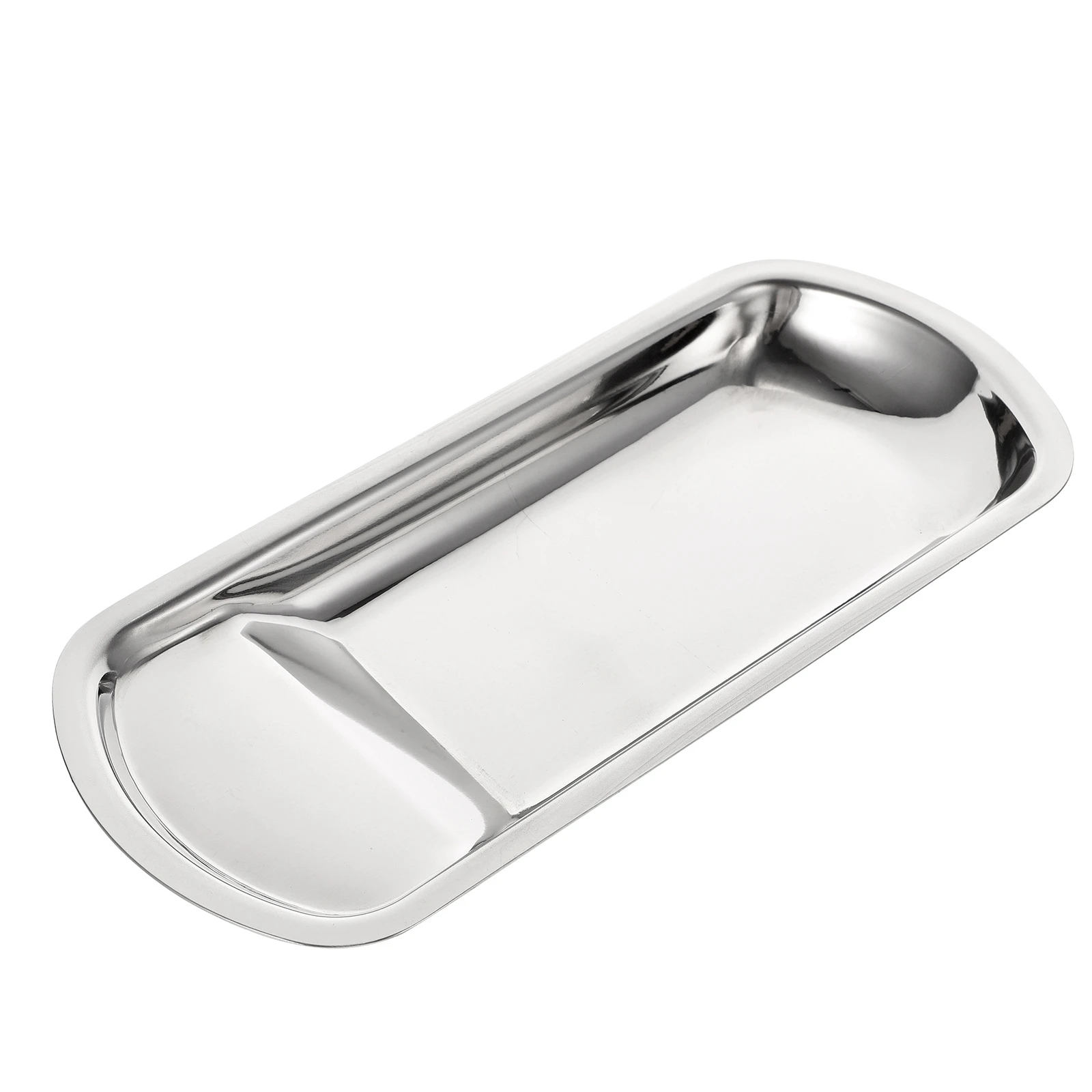 

Stainless Steel Serving Tray Spoon Ladle Plate Kitchen Tools Restaurant Home Buffet Fruit Platter Easy Wash Safe Mirror