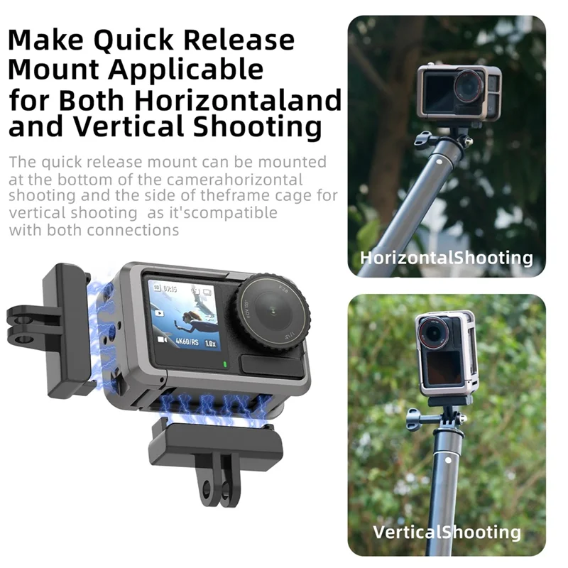 A93P Rama ochronna do DJI Action 5 Pro/4/3 ze stopu aluminium do DJI Action 5 Pro/4/3 Rama ochronna