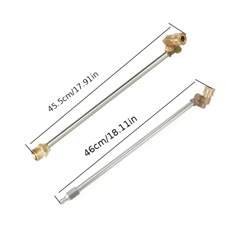 Pressure Washer Extension Wand With 180 Degree Rotation Adapter M22-14mm to 1/4 Inch Quick Connect 1/4 Inch Quick Connect