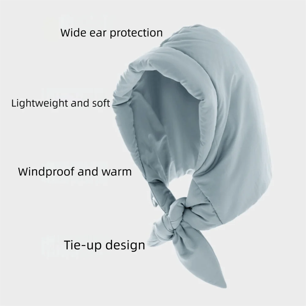 سميكة الشتاء الحجاب يندبروف نفخة تصميم مثلث وشاح طارد المياه التعادل هود أسفل القطن وشاح ملابس الشارع