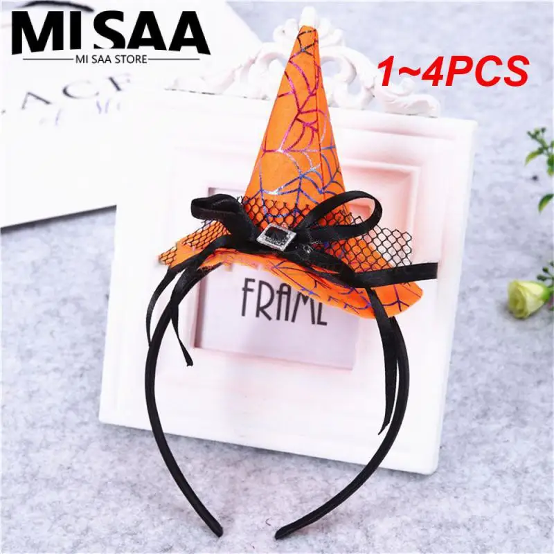 

1~4PCS Hairpin Skeleton Pumpkin Party Lovely Durable Witch Costume Accessories Hat Hairpin Role Play Spider Web Comfortable