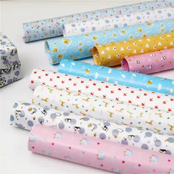 Gift Wrapping Paper Colorful Wedding cute Giraffe duck panda child Birthday Gift Box Scrapbooking Paper  50*70cm