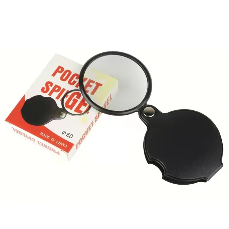 

Live Handle Holster Mini Magnifier 8x Foldable Pocket Pocket Magnifier Portable 50mm Jewelry Reading Magnifier Loupe