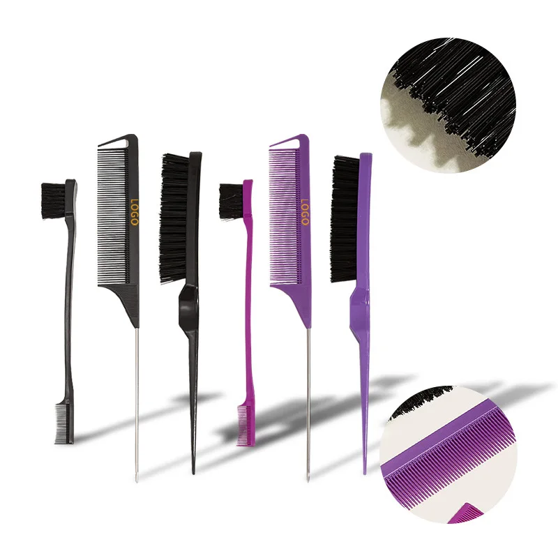 

Hairdressing tools highlighting brush comb three-piece set rounded styling comb fashion eyebrow brush wear-resistant and durable