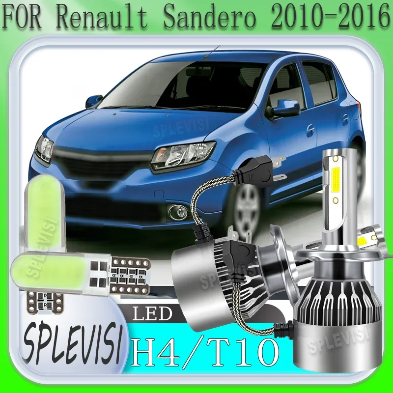 LED H4 Headlight 300% brighter providing higher brightness, safer driving FOR Renault Sandero 2010 2011 2012 2013 2014 2015 2016