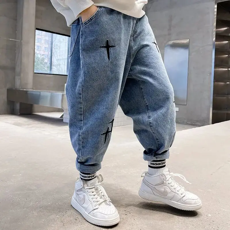 Boys' Jeans Spring and Autumn Collection New Children's Pants Jeans Fashion Kids Casual Clothing