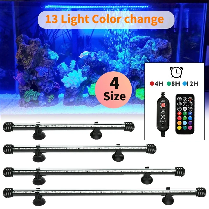 Lampe de plongée télécommandée pour aquarium, éclairage de croissance de plantes, lumière précieuse de poisson sous-marin, RVB, accessoires