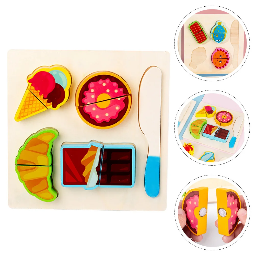 1 セットキッチンごっこシミュレーション食品プレイセット木製切断玩具子供プレイセット手と目の調整