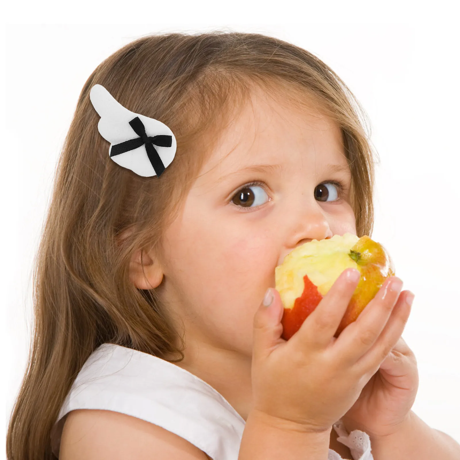 

10Pcs Cute Angel Wing Bow Hair Clips Secure Double Clip Design Soft Pastel Hair Barrettes for Girls Fashion Daily Styling