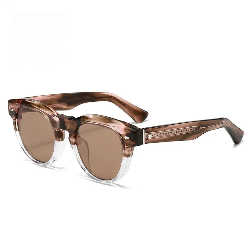 Round frame acetate sunglasses OV5473SU men's driving UV400 women's fashion classic sunglasses can be engraved LOGO