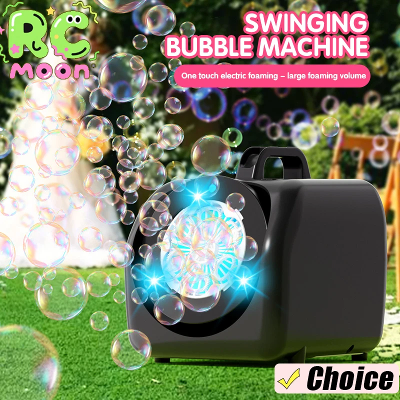 Machine à bulles électrique à oscillation automatique, 1 clic fonctionnel, Portable, amusant, jouets à bulles en plein air, fête de mariage