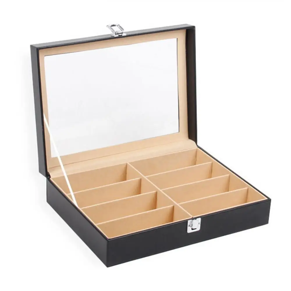 

8-Grid Eye Glasses Case Eyewear Sunglasses Display Storage Box Holder Organizer Eye Glasses Case Eyewear Organizer Display Box