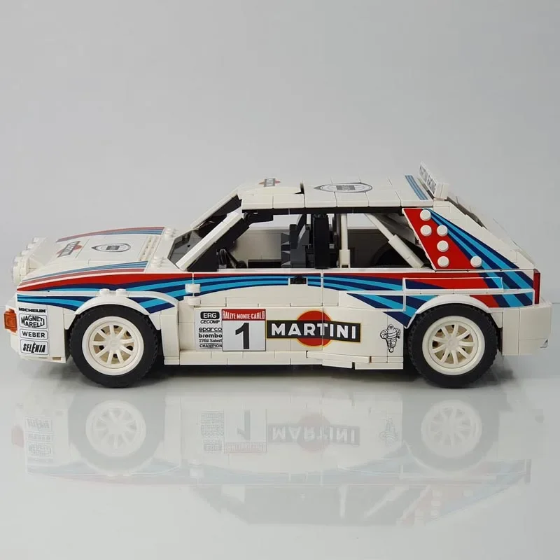 New MOC-141377 Delta Integrale Rallye Monte Carlo Version Racing Car Model Technical Building Block Toys for Boys Birthday Gifts