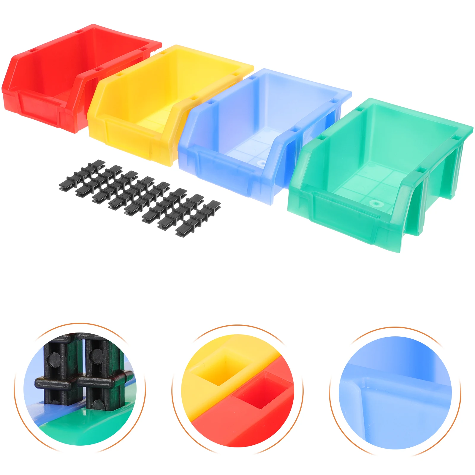 

Stackable Bins Plastic Box Combination Containers Tool Boxes for Storage Organizer