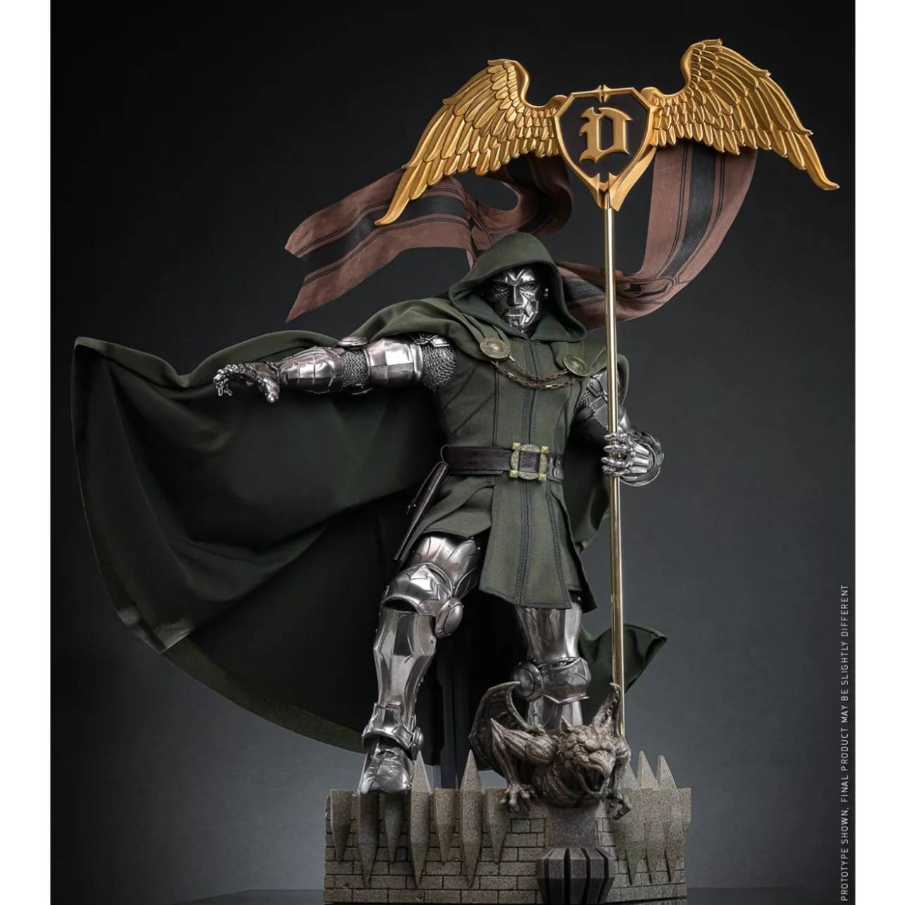 HotToys Marvel Doctor Doom Figura coleccionable a escala 1/6 Edición especial Victor von Doom Comic Darkhold Armor Plata metálica