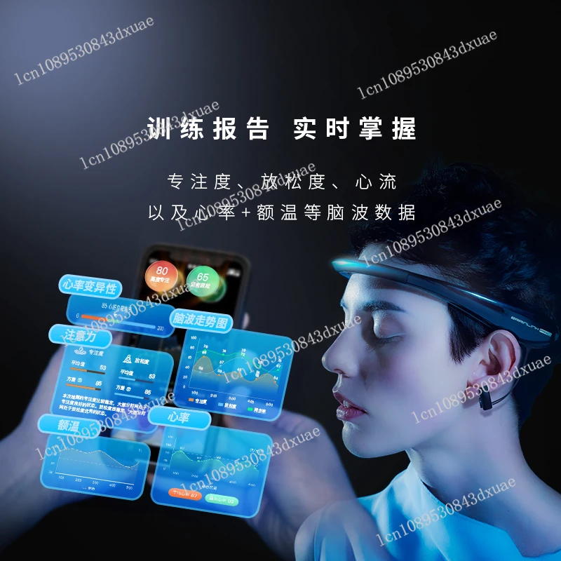 BrainLink Smart Headband Mindfulness Meditation Book Light Stress Relief Wearable Device Helps Sleep Improve Concentration