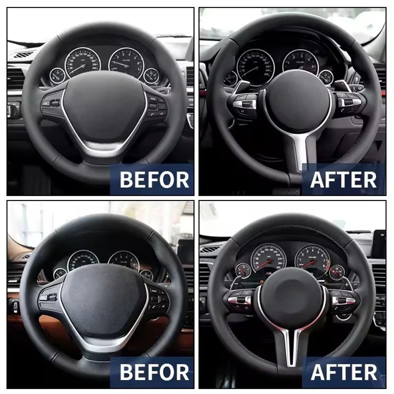 عجلة القيادة الجلدية لسيارات BMW M M3 M4 M5 M6 F01 F02 F06 F07 F10 F11 F12 F13 F15 F16 F22 F30 F31 F32 F33 F34 F48 F91 F92 F93