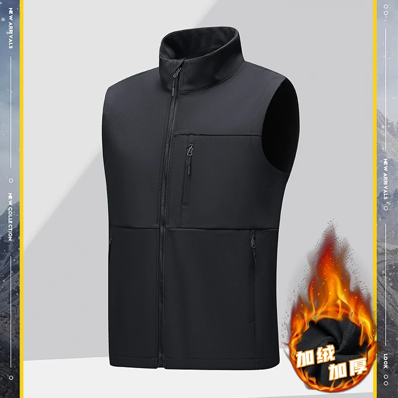 

Outdoor Hiking Stand Collar Warm Sleeveless Vest Autumn Winter Men Jacket Fleece Vest Men Winter Outdoor Climb Waistcoats 6xL