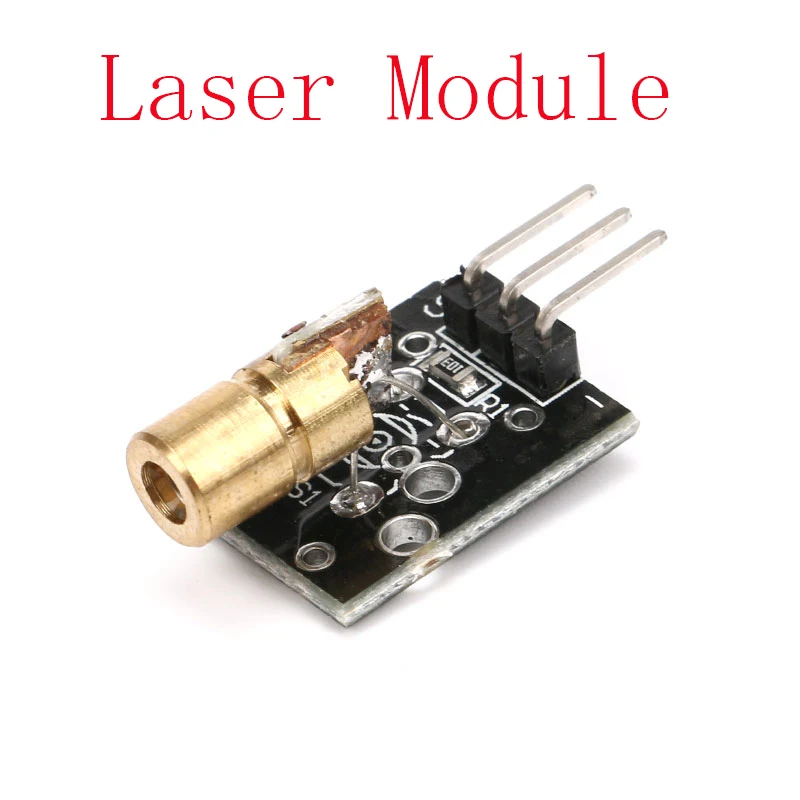 1/10/50PCS KY-008 5mW Red Laser Transmitter Red Laser Sensor Module 6mm 5V Dot Diode Copper Head 650nm for Arduino