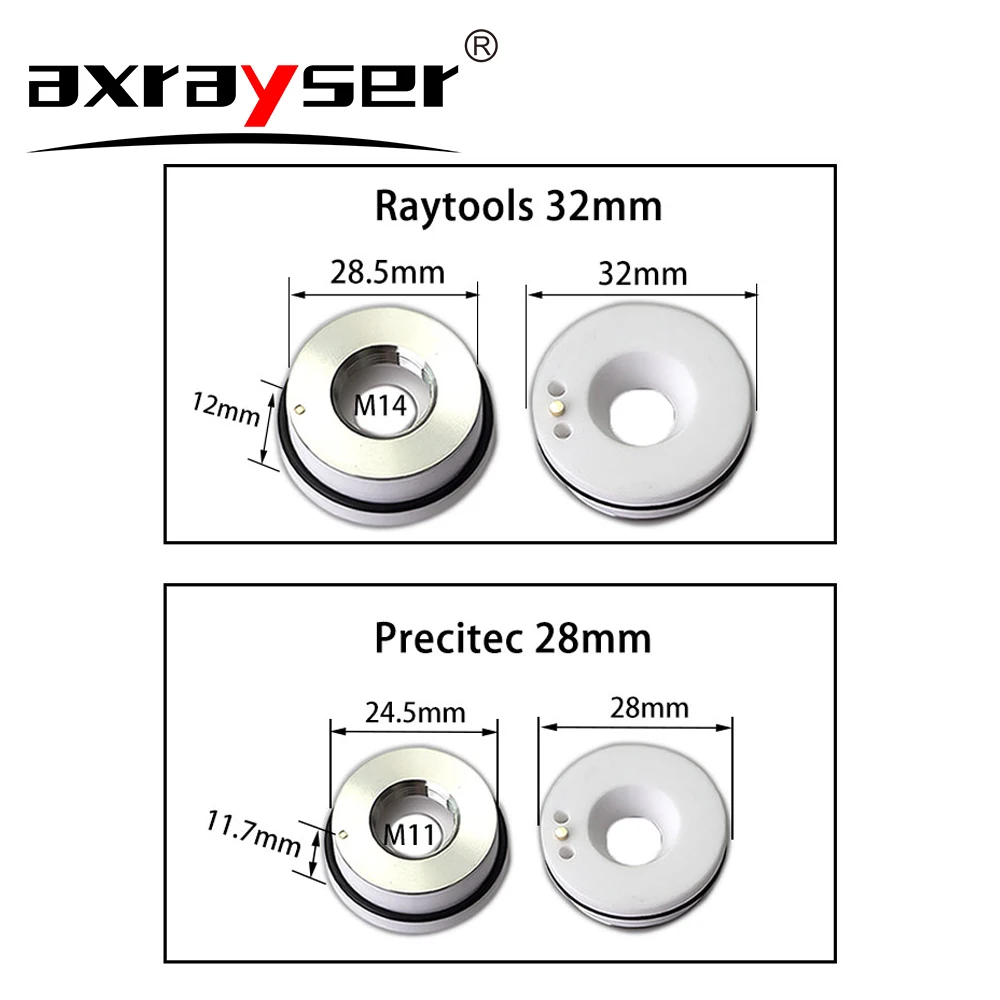 Laser Ceramic Ring OEM 28 32mm Nozzle Holder for Precitec Raytools WSX Fiber Head P0571-1051 KT CON Procutter Lightcutter BT230